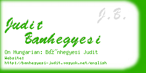 judit banhegyesi business card